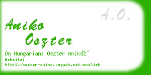 aniko oszter business card